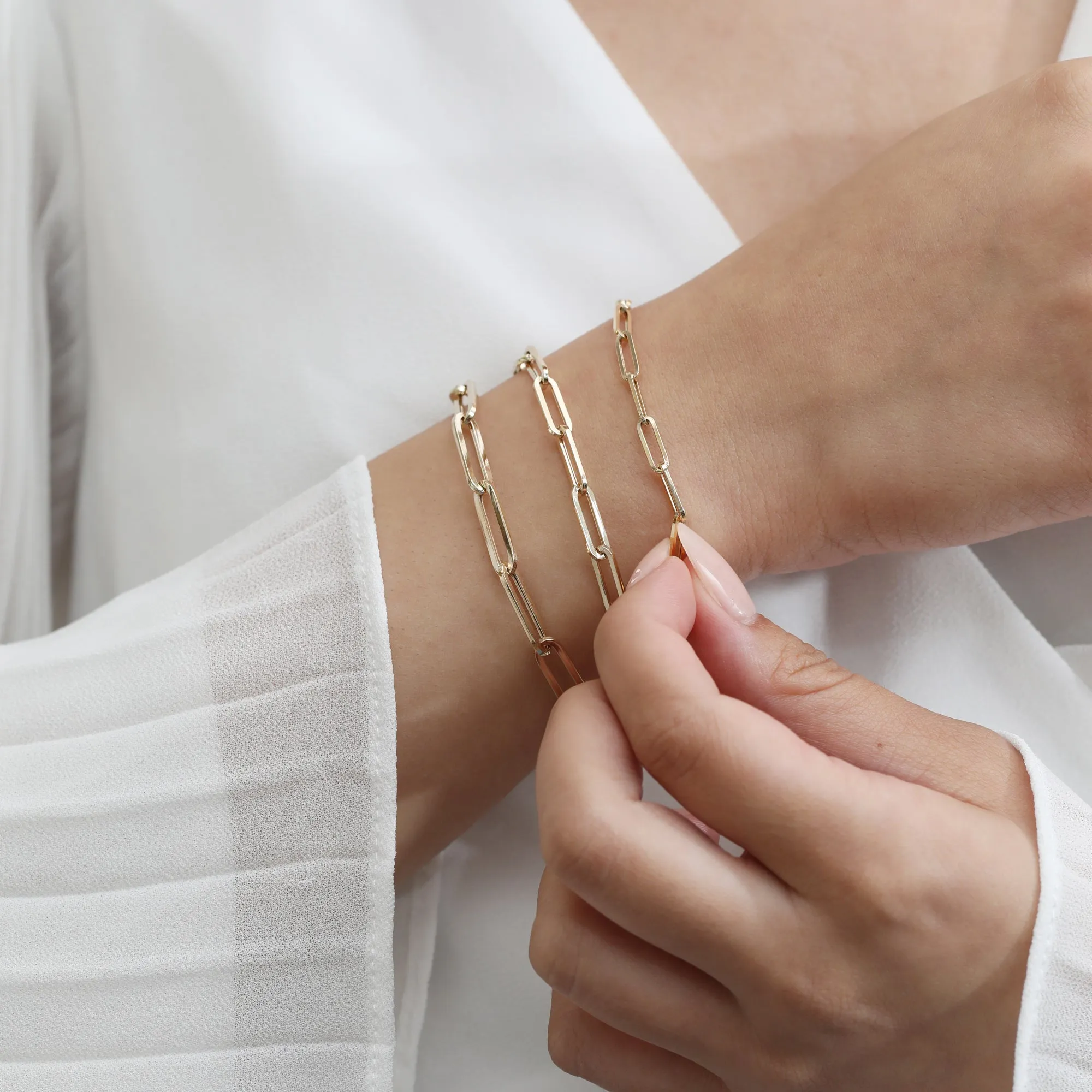 Thick Paperclip Chain Bracelet, Talia SARAHELISE