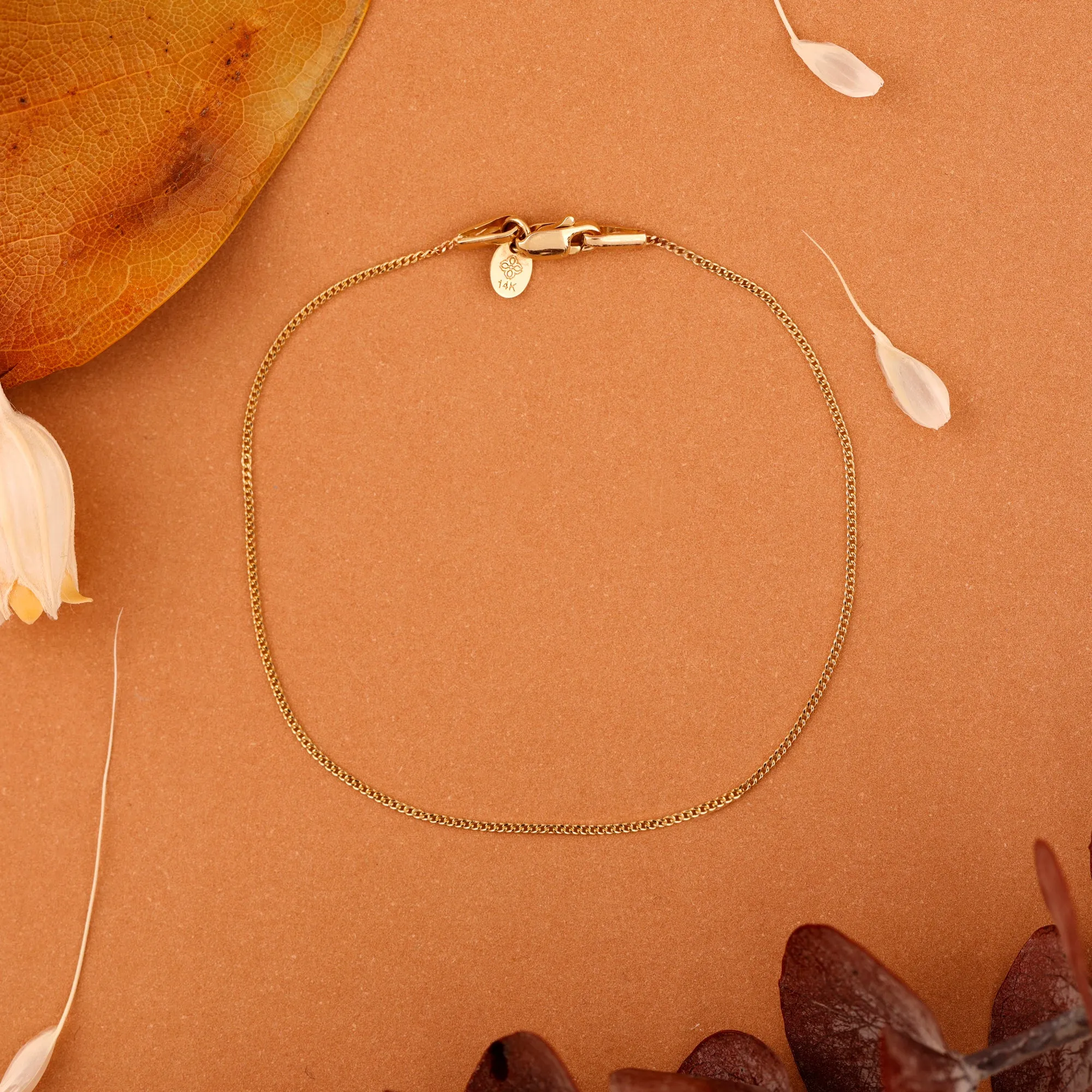 Thin Cuban Chain Bracelet, Leah SARAHELISE