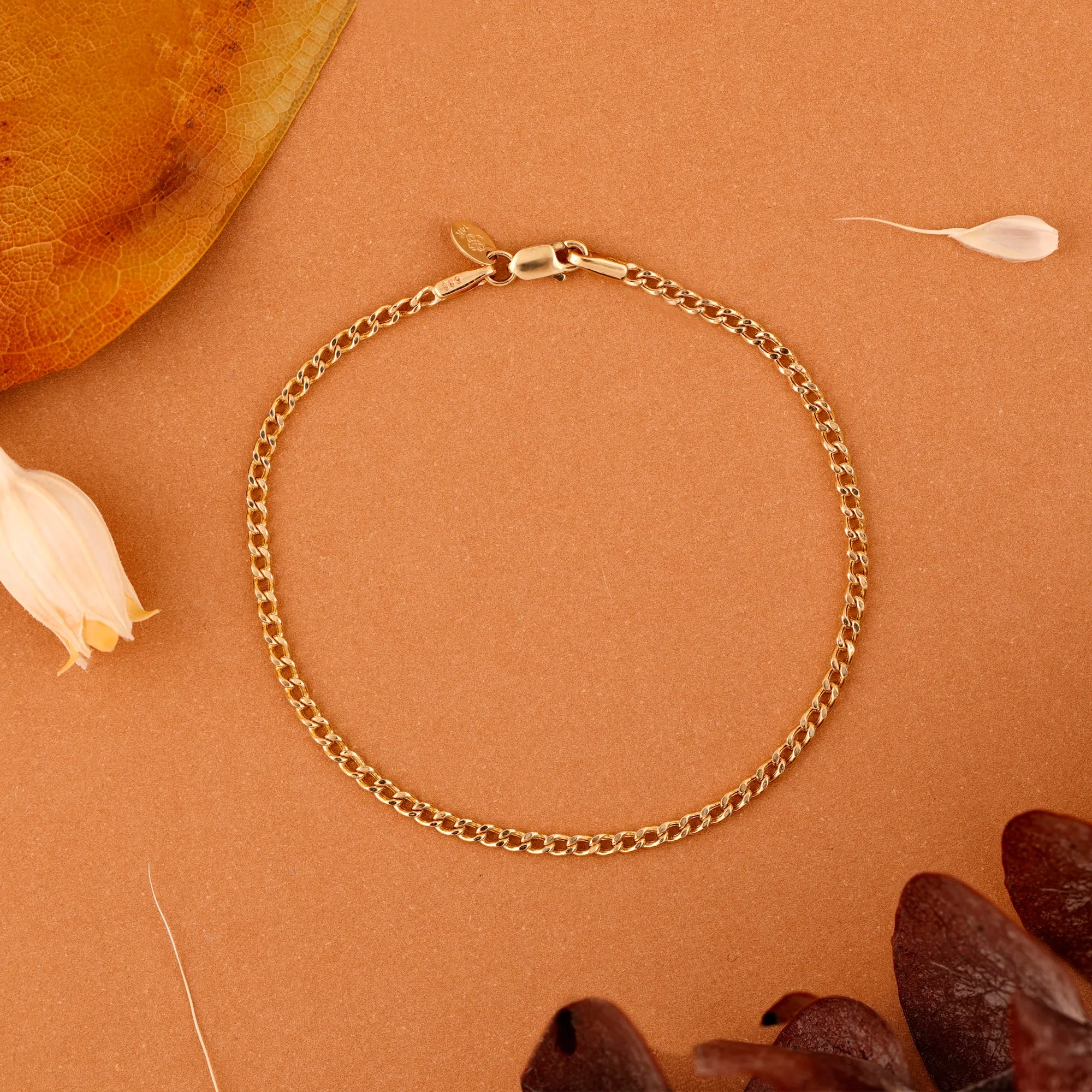 Thin Cuban Chain Bracelet, Leah SARAHELISE