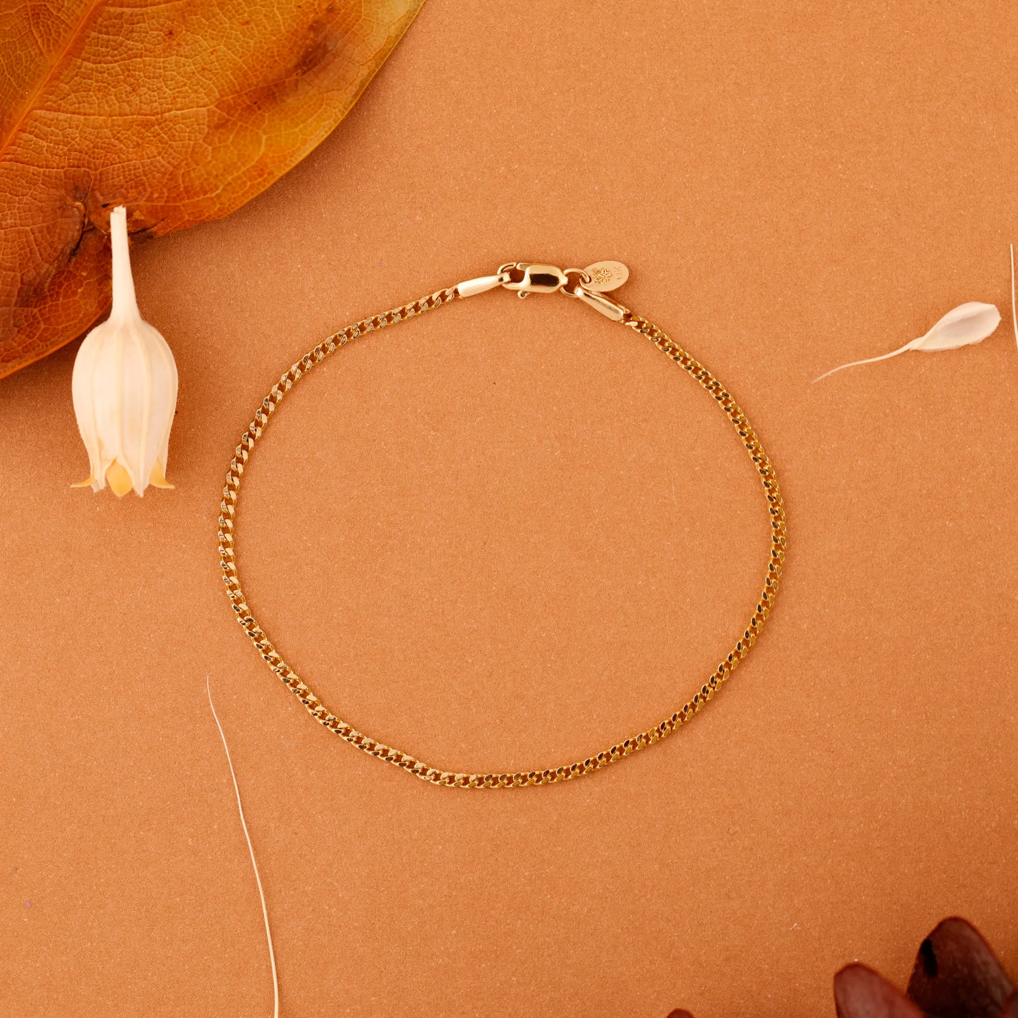 Thin Cuban Chain Bracelet, Leah SARAHELISE