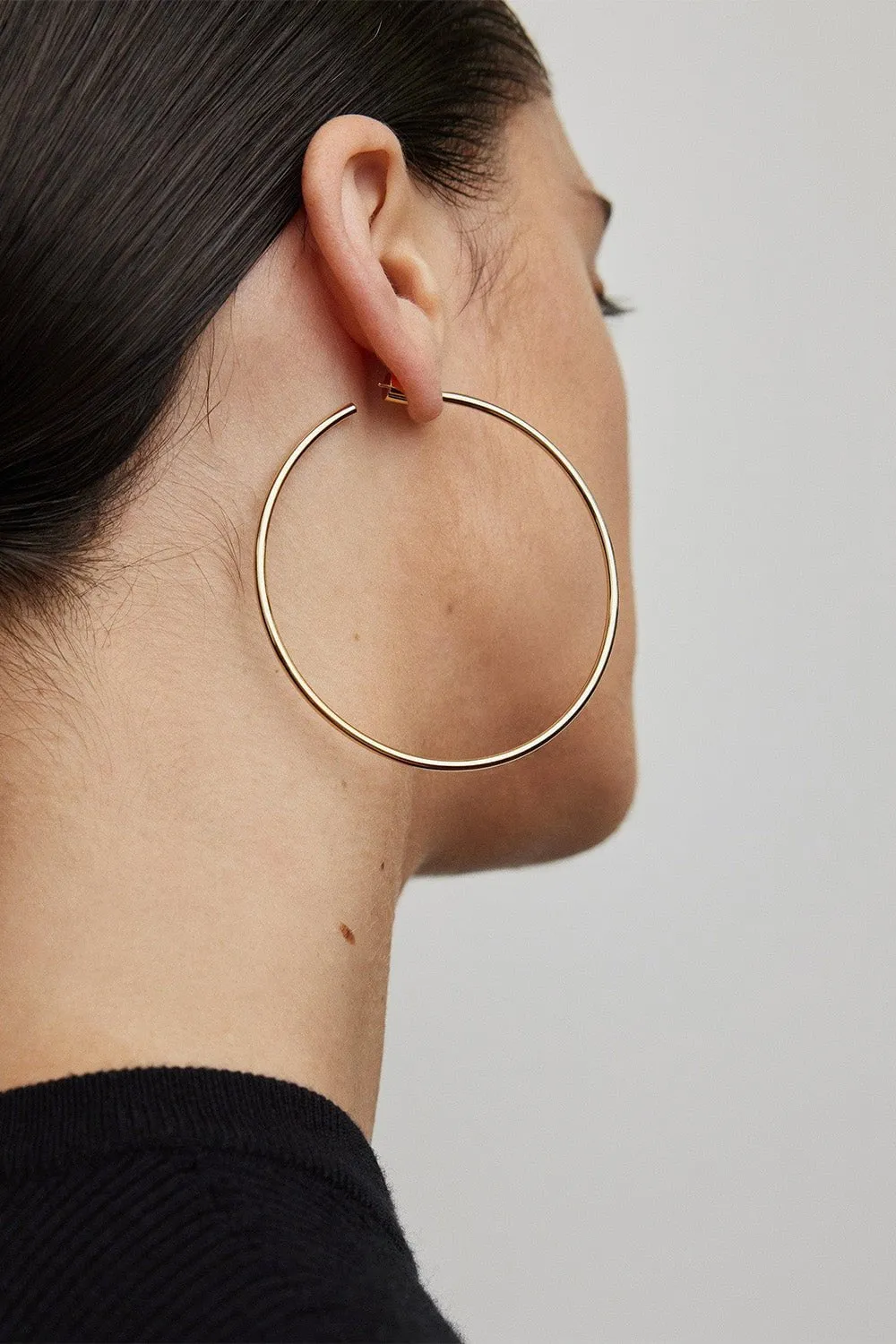 Thread Hoop Earrings - 2.5in