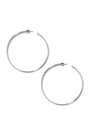 Thread Hoop Earrings - 2.5in