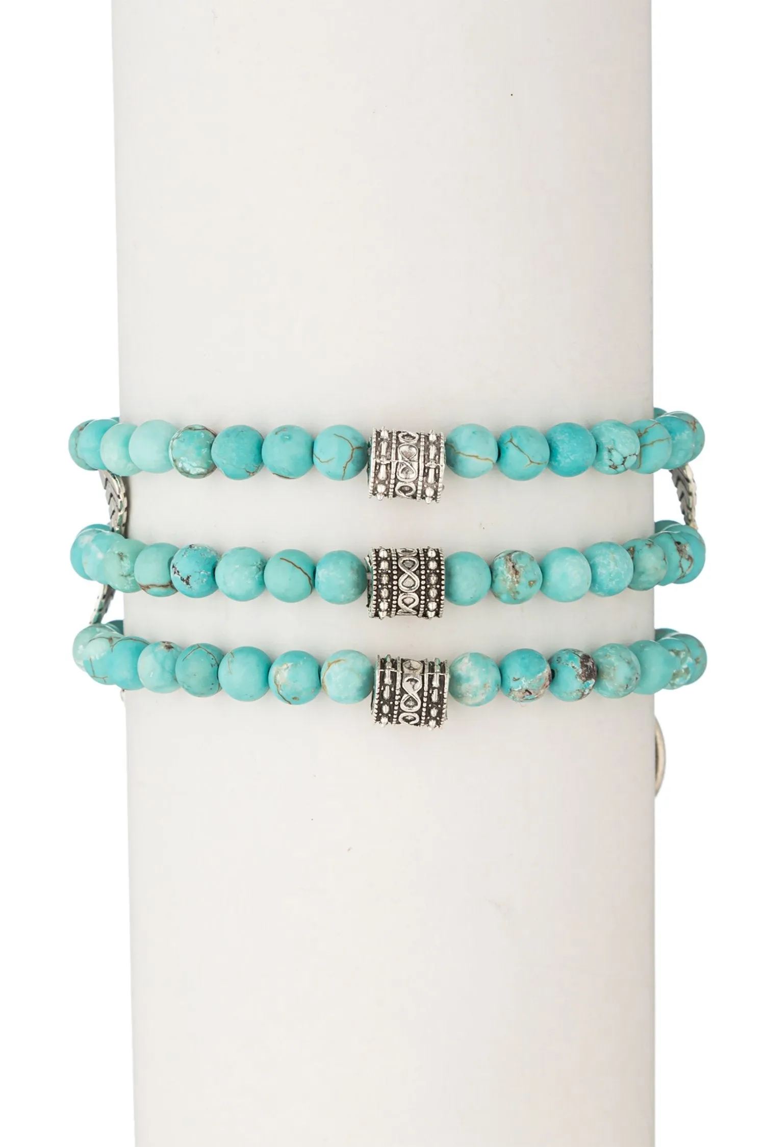 Toya Beaded Bracelet Set - Turquoise