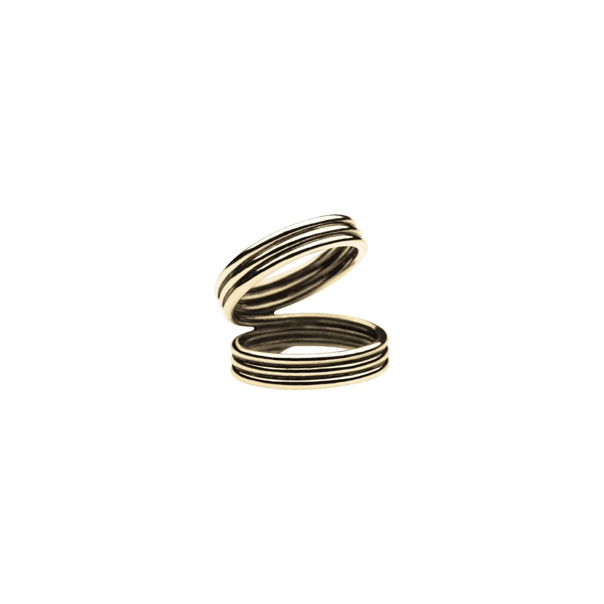 Triple Mini Viper Ring Gold Plated