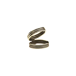 Triple Mini Viper Ring Gold Plated
