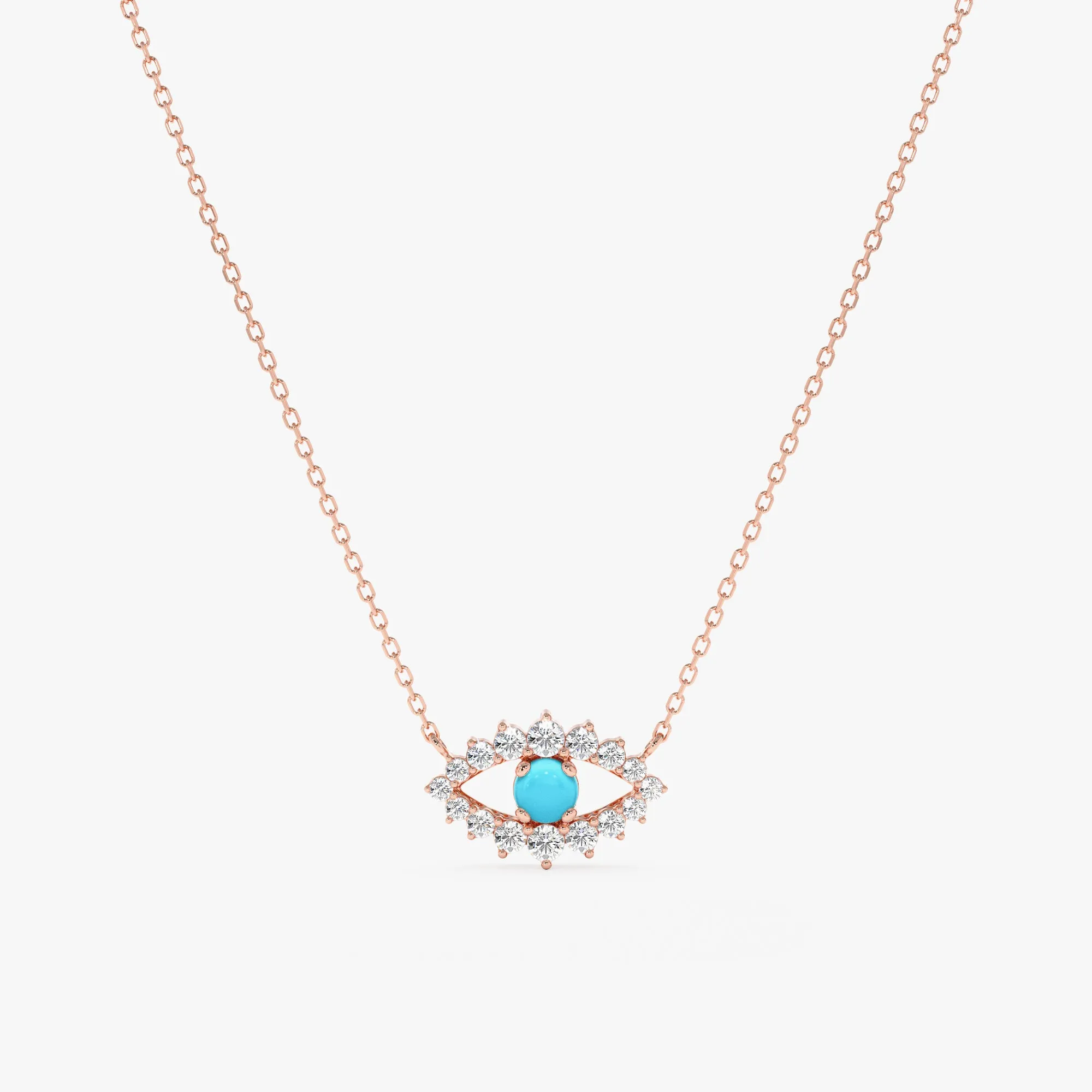 Turquoise Eye Diamond Necklace, Sansa SARAHELISE