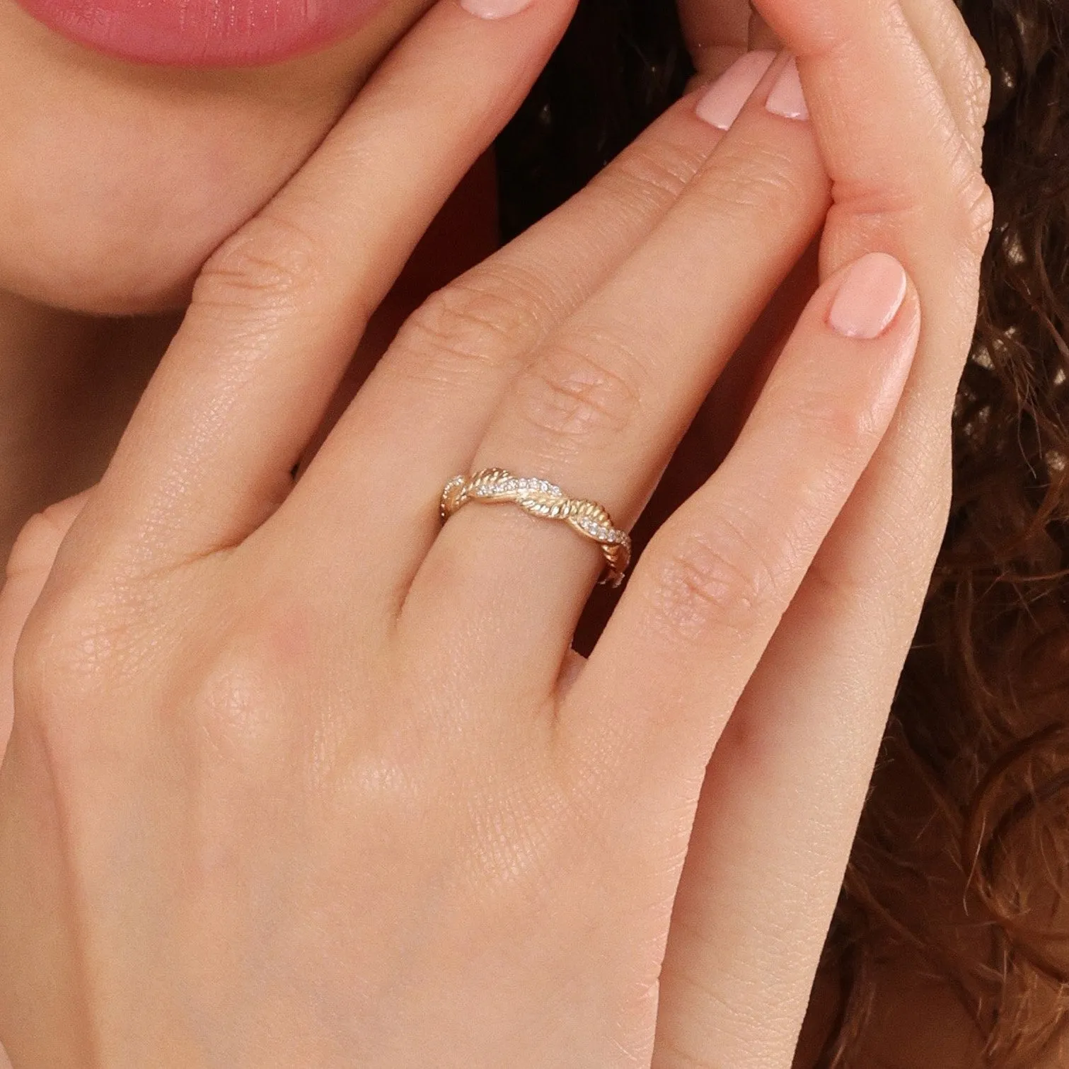 Twisted Rope Design Diamond Eternity Ring, Astra SARAHELISE