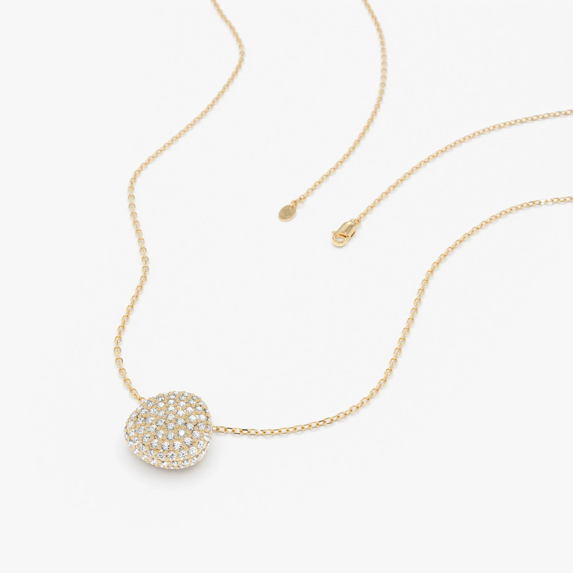 Unique Pave Diamond Pendant Necklace, Gita SARAHELISE