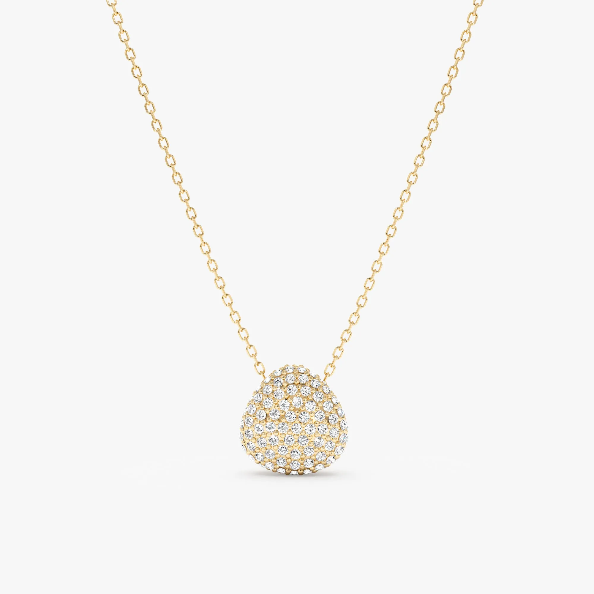Unique Pave Diamond Pendant Necklace, Gita SARAHELISE