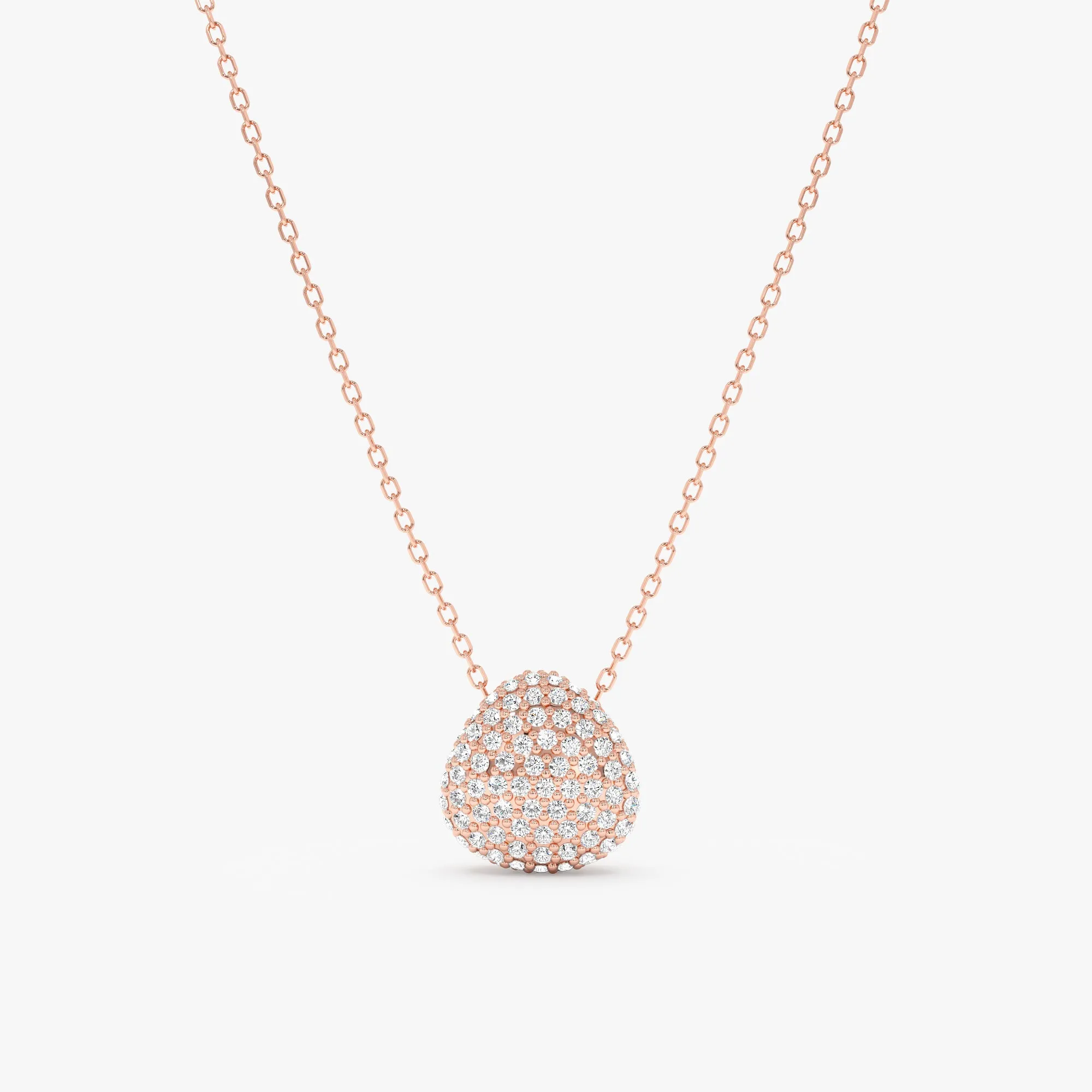 Unique Pave Diamond Pendant Necklace, Gita SARAHELISE