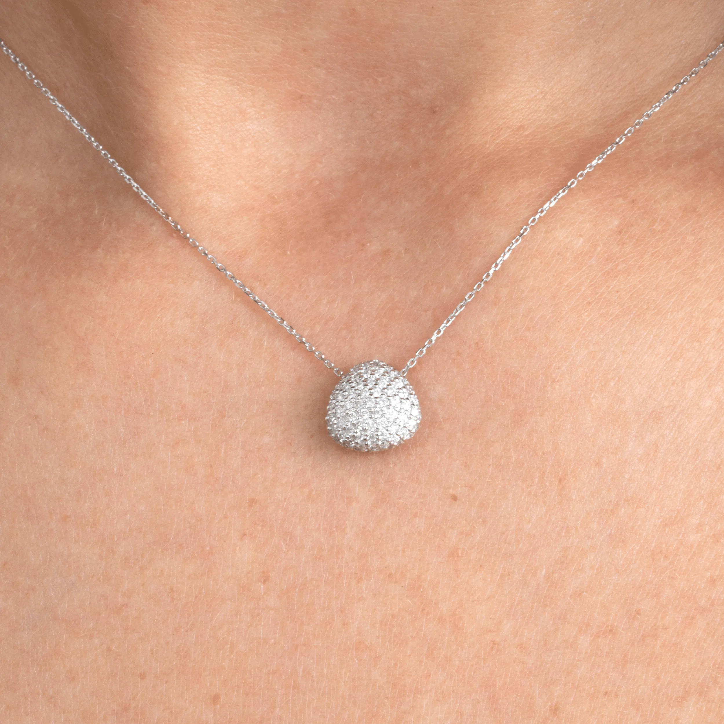 Unique Pave Diamond Pendant Necklace, Gita SARAHELISE