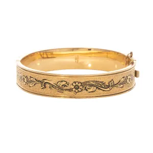 Victorian Taille dEpargn Gold-Filled Bangle