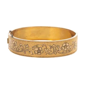 Victorian Taille dEpargn Gold-Filled Bangle