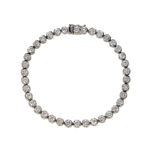 Vintage 5ctw Round Brilliant Diamond Platinum Tennis Bracelet