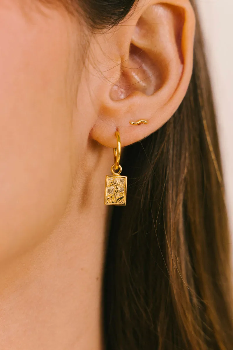 Wave Stud Gold Plated Wildthings Collectables