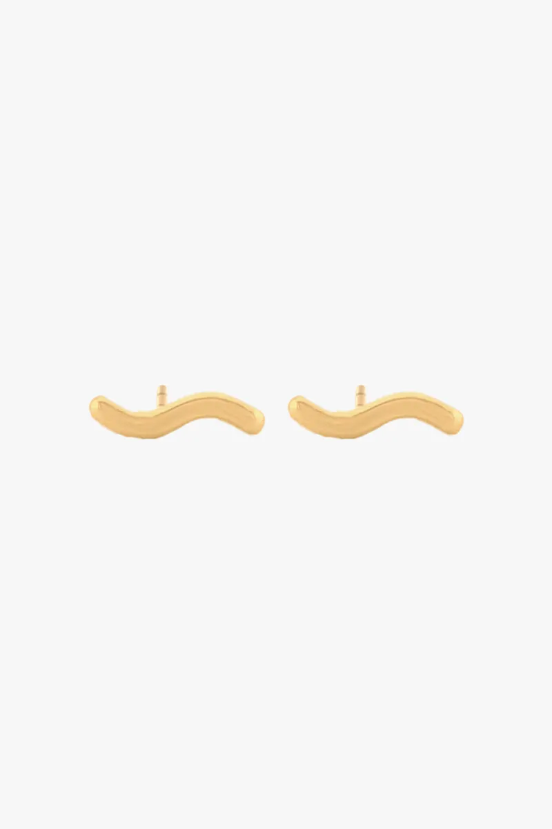 Wave Stud Gold Plated Wildthings Collectables