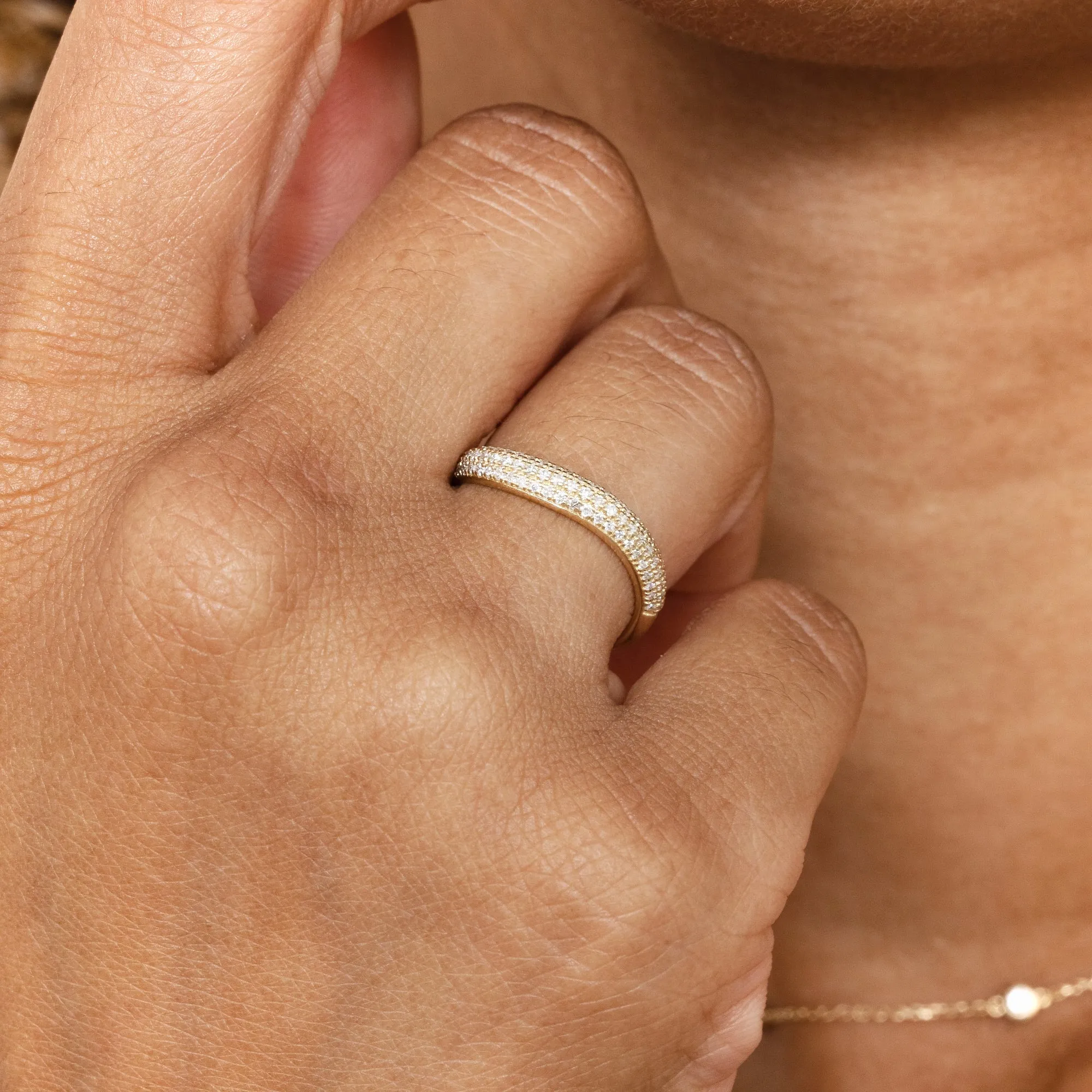 Wavy Pave Diamond Ring, Brandy SARAHELISE