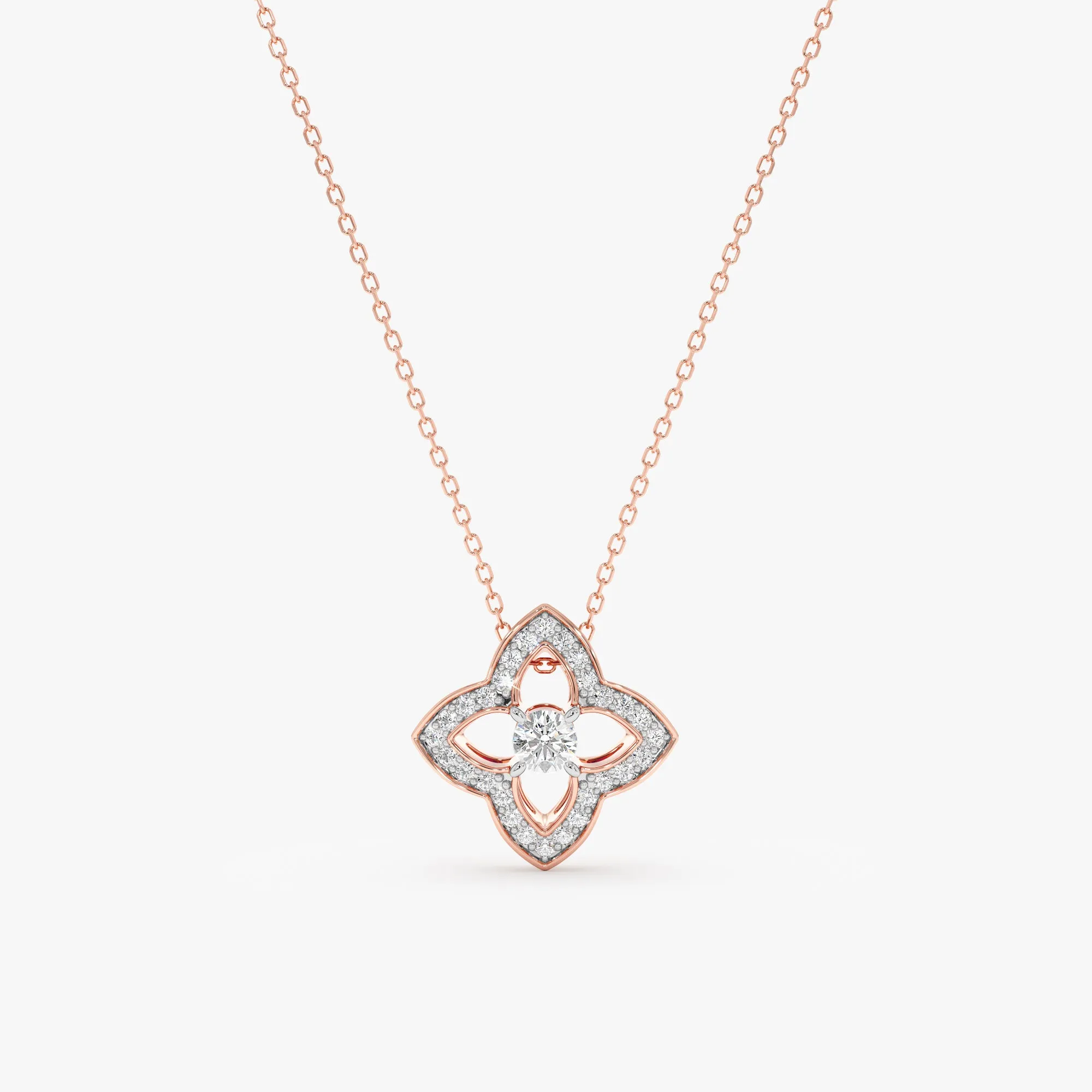 White Diamond Clover Necklace, Nancy SARAHELISE