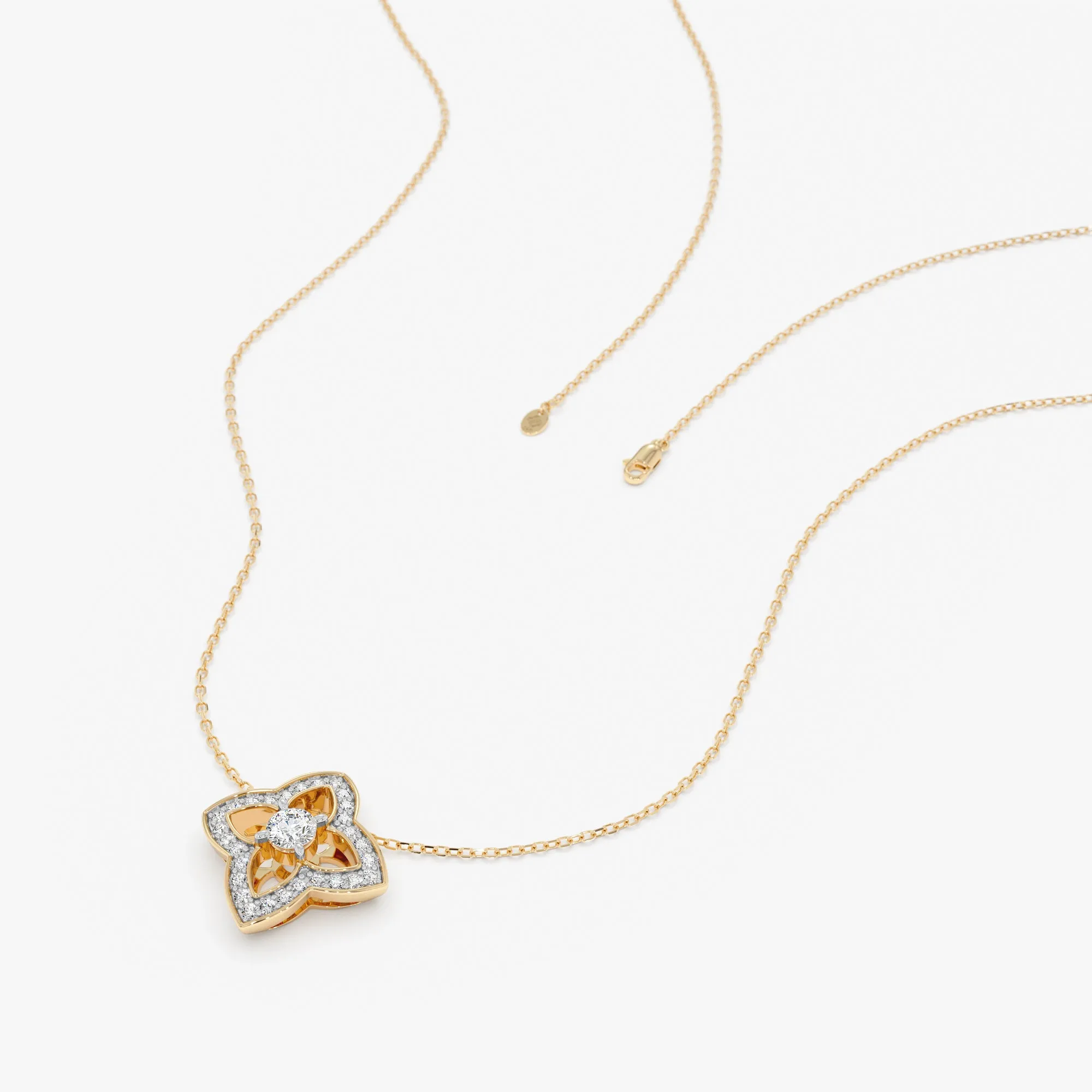 White Diamond Clover Necklace, Nancy SARAHELISE
